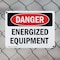 Signmission Energized Equipment Danger Sign, Plastic, 10in W x 7in L, 2PK OS-2PACK-DS-P-710-L-2283 - alternate 4